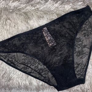 Black Victoria’s Secret Sheer Lace Panties